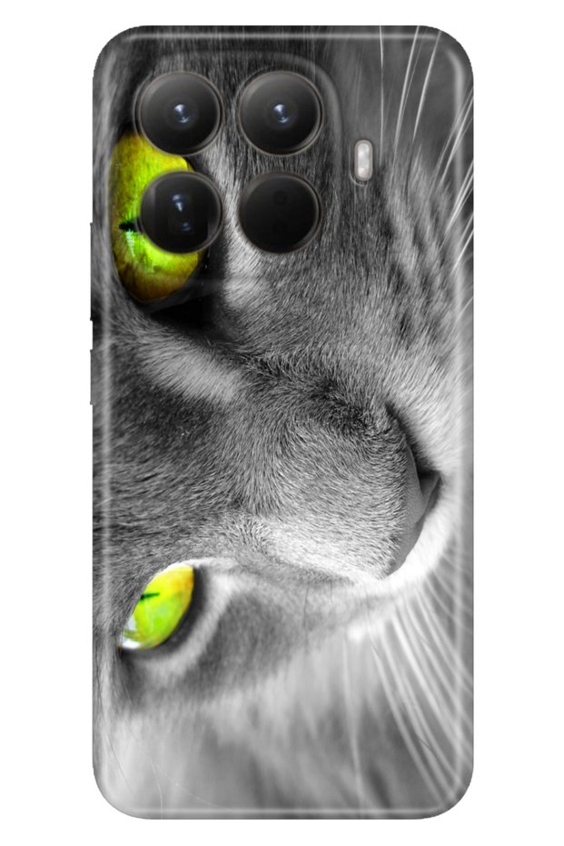 Xiaomi Mi 15t Pro Case Patterned Silicone Printed Cover Yellow Eye Cat
