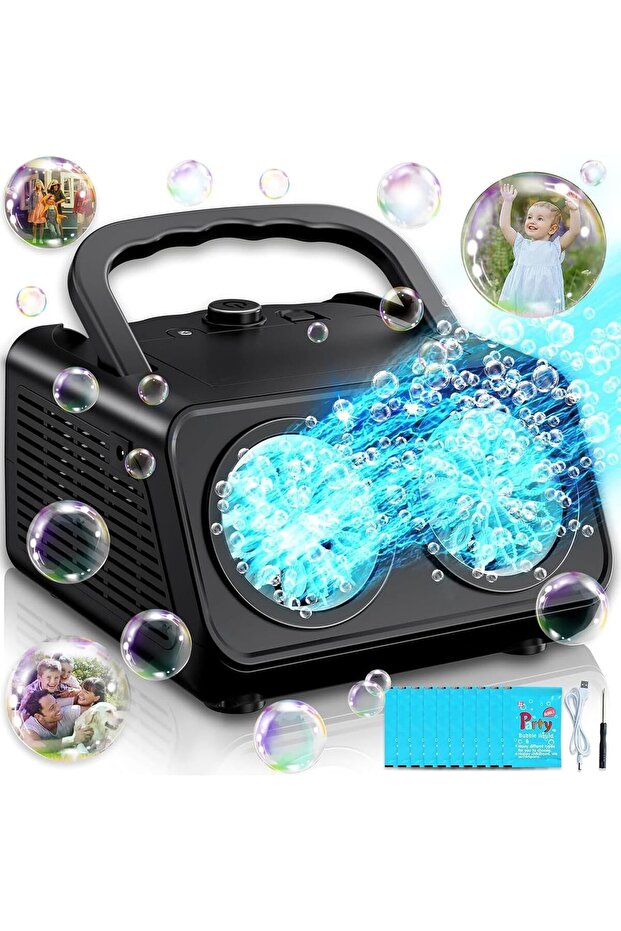Automatic Bubble Machine – 18,000+ Bubbles/Min, 2 Speeds, USB & Battery Powered