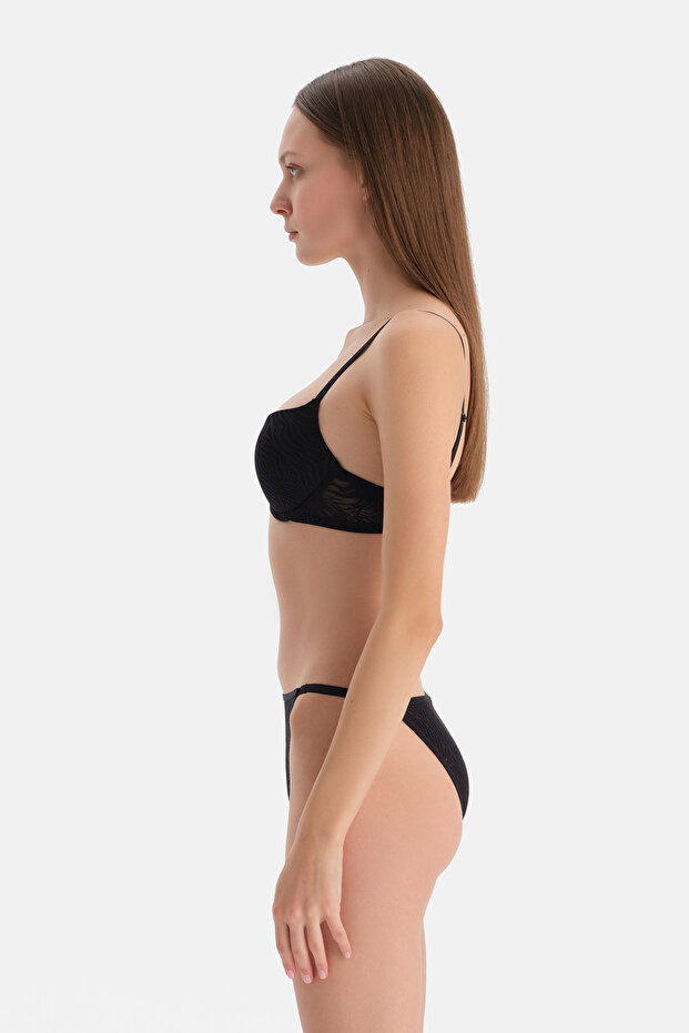 Siyah Basic Üçgen Formlu Soft Sütyen - 3