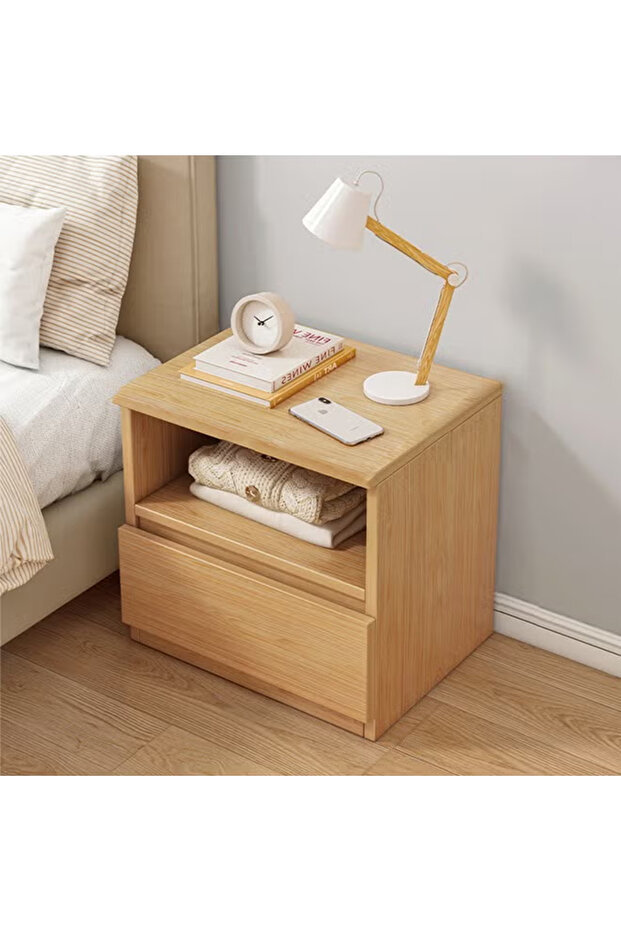 Home Bedside Storage Cabinet With Drawer And Shelf
