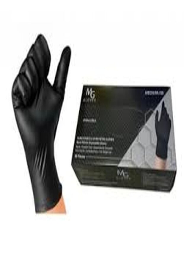 GLOVES SİYAH NİTRİL ELDİVEN 50 ADET