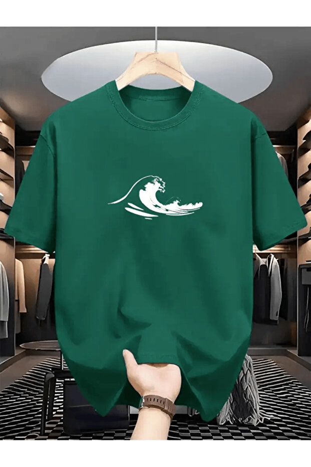 Minimalist Wave Printed T-Shirt