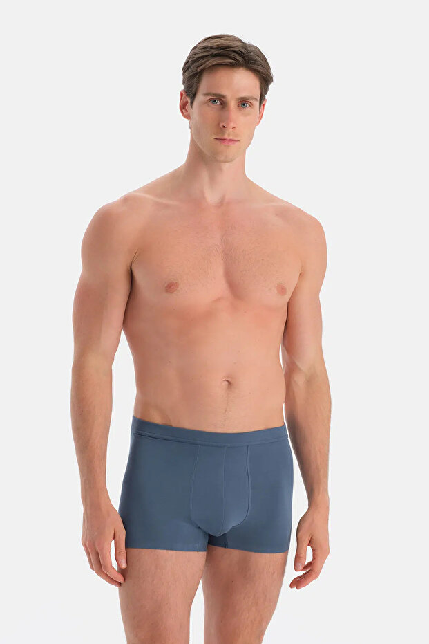 Indigo Düz Micro Modal Boxer - 1