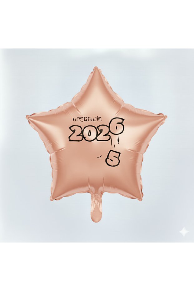 Welcome 2026 Foil Balloon Christmas Ornament Party Decoration Christmas Tree Ornament Rose Gold Star