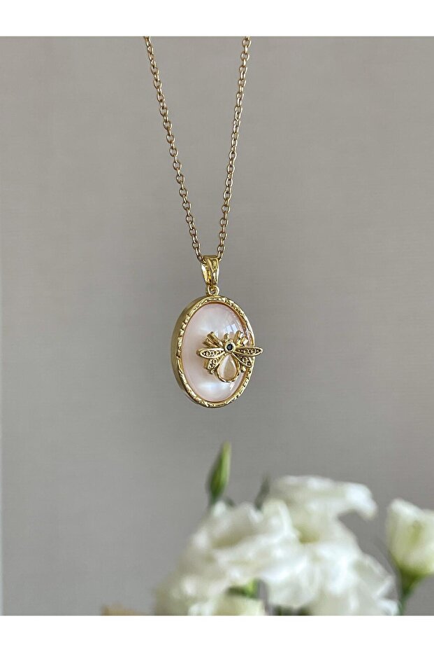 Çelik Arı Plaka Kolye - 1