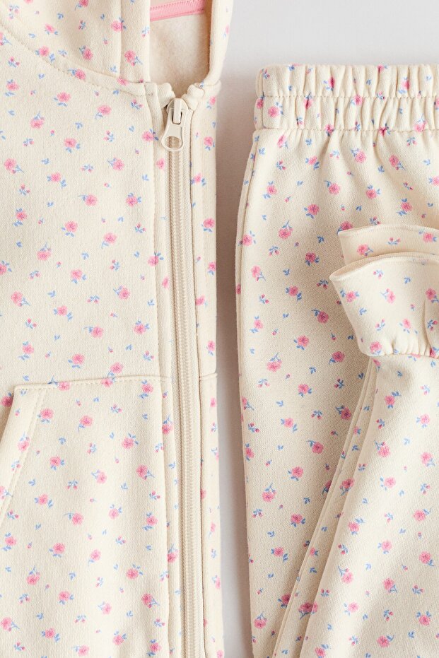 2 Parçalı Baskılı Sweatshirt Set - 5