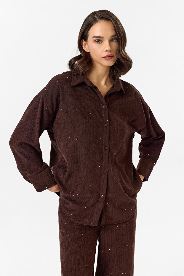 Çizgili Pullu Gömlek - 2