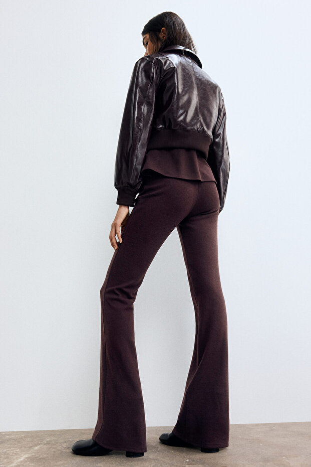 İspanyol Paça Triko Pantolon - 4