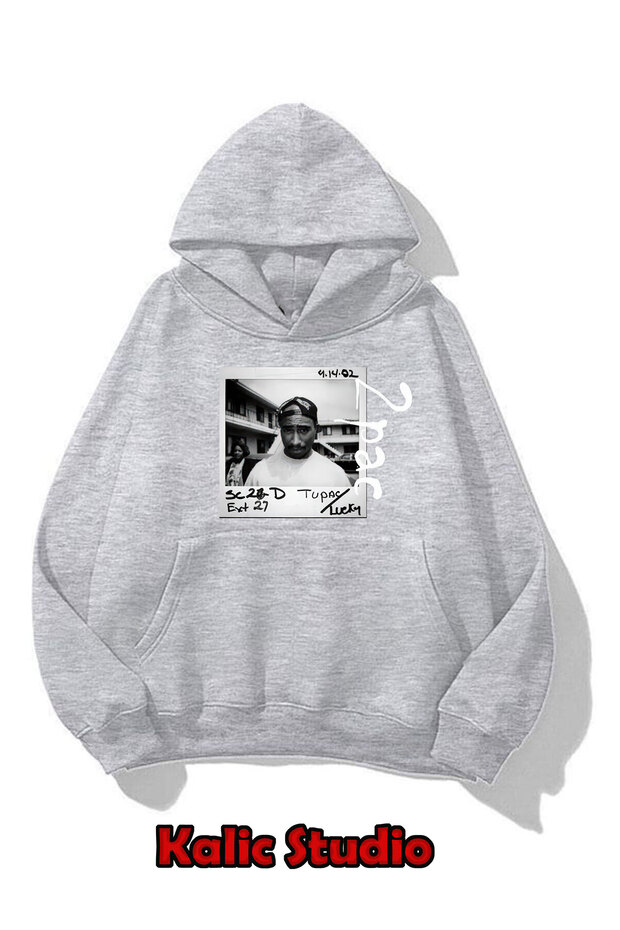 سويت شيرت 2Pac للجنسين باللون الرمادي