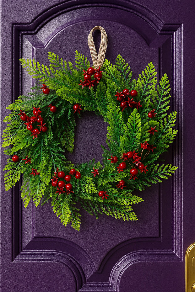 Nar Kokinalı 35cm Yılbaşı Kapı Süsü - 1