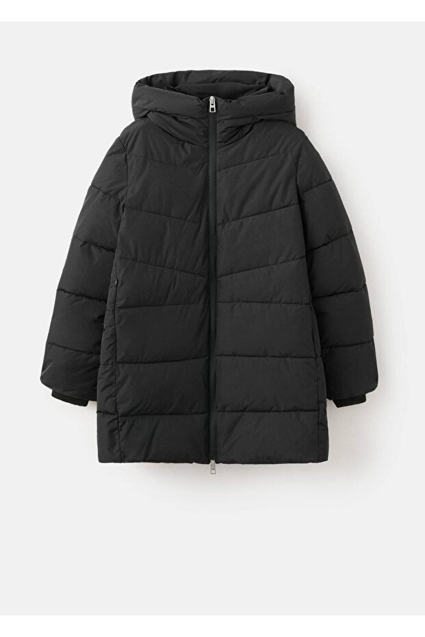 Kapüşonlu kapitone anorak - 3