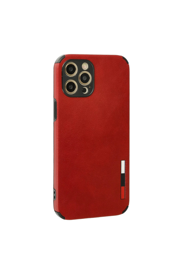 iPhone 12 Pro Max Case Loop Leather Silicone - Red - 2
