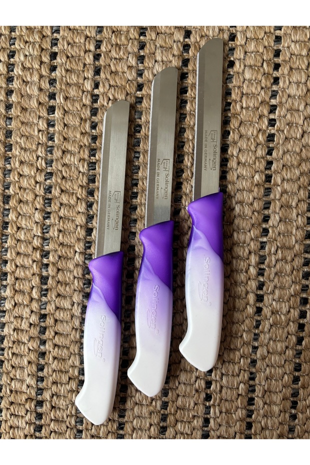 Micro Tırtıklı Sebze Bıçağı 3'Lü Ebruli - 2