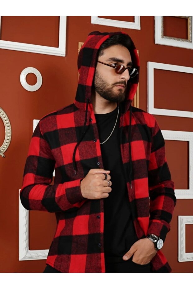 Kapşonlu Oduncu Gömlek - 1