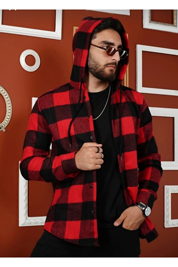 Kapşonlu Oduncu Gömlek - 3