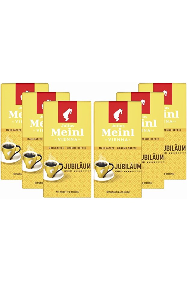 Jubiläum Blend Ground Coffee, Intensity 5, Light Roast, 500g - Pack of 6