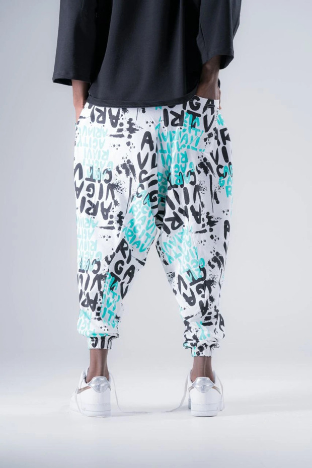 Patterned Shalwar with Elastic Waist - 3