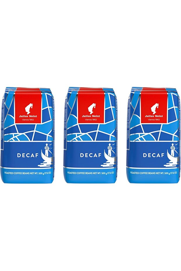 Decaf Whole Beans 500g, Medium Roast, Pack of 3