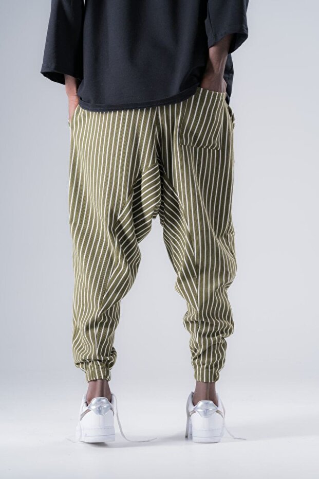 بنطلون شالوار منقوش بخصر مطاطي - 3