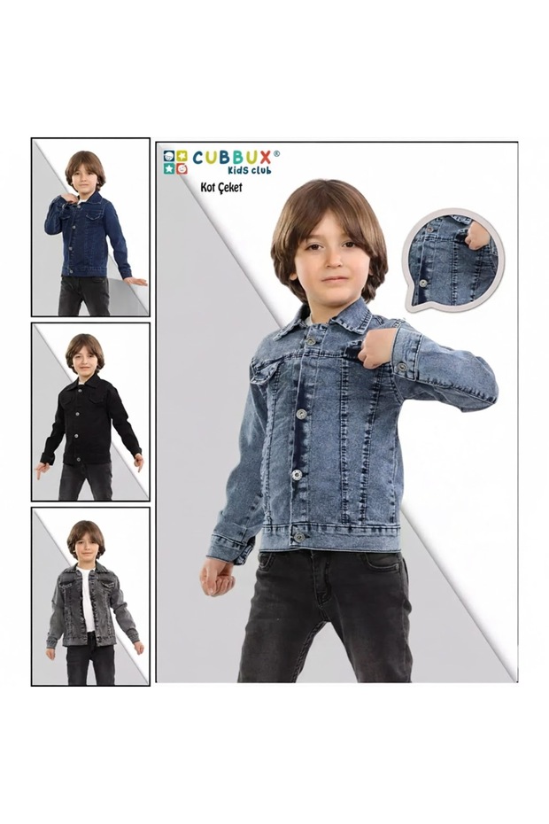 Çocuk Kot Ceket - 4