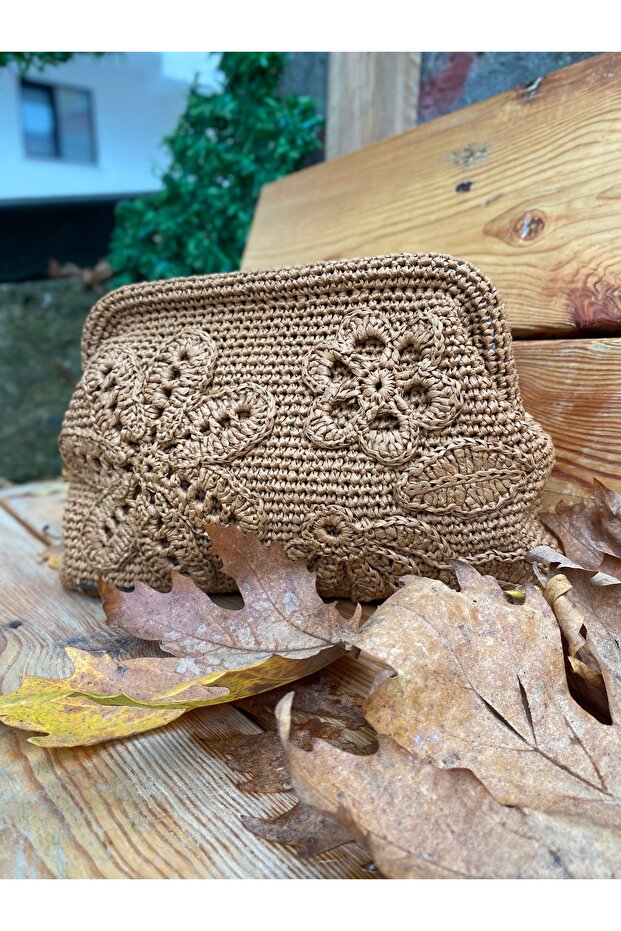 kâğıt ip örme hasır çanta - 2