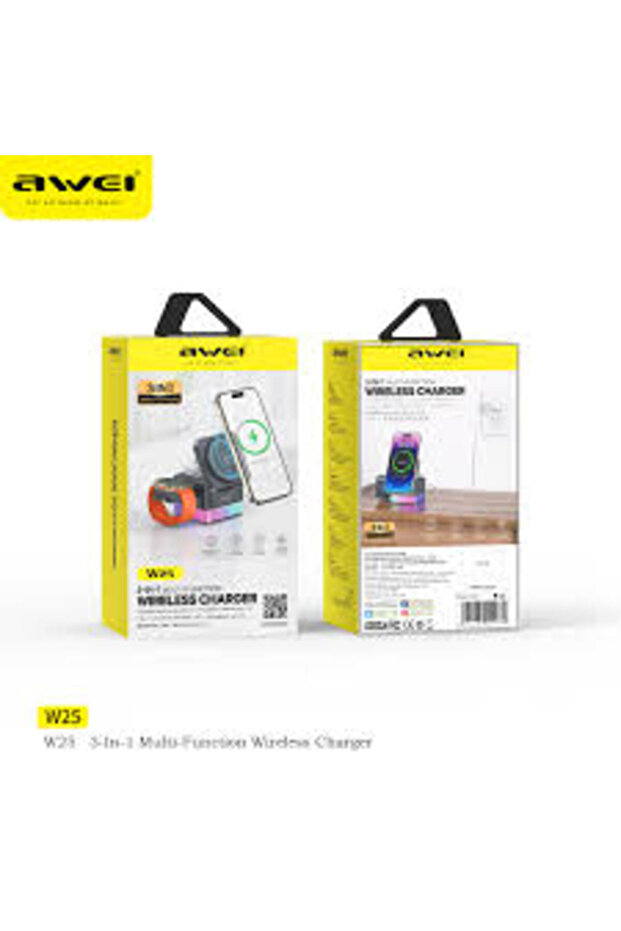 شاحن لاسلكي متعدد الوظائف 3 في 1 W 25 - 2