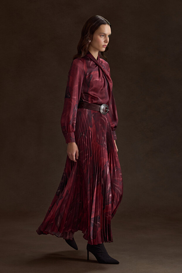 Piliseli Desenli Etek - 4