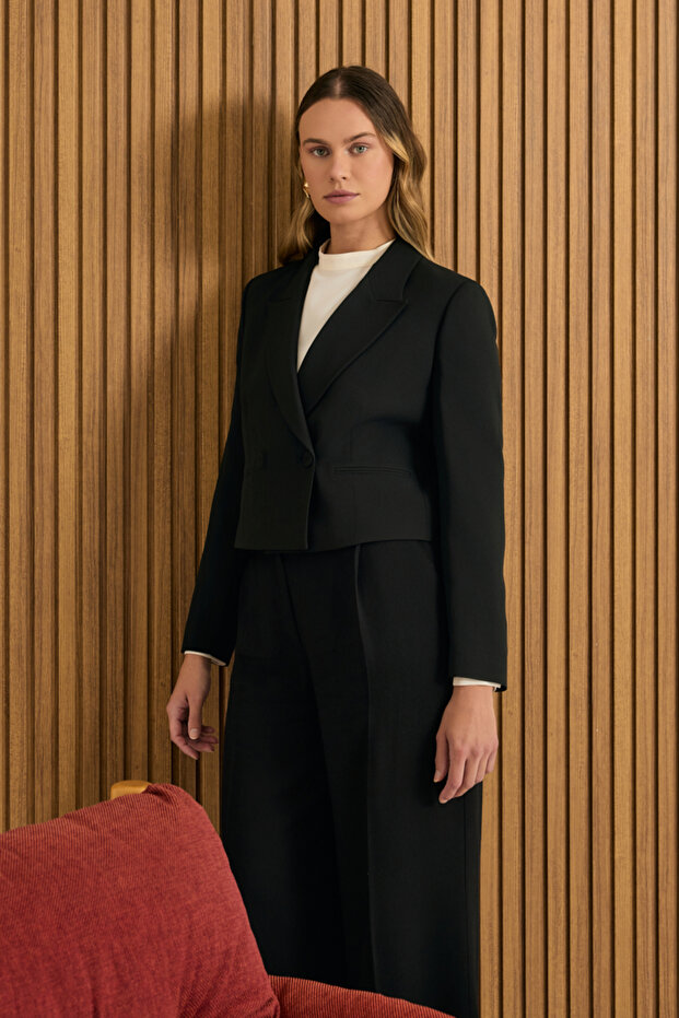 Dokuma Kısa Ceket - 1