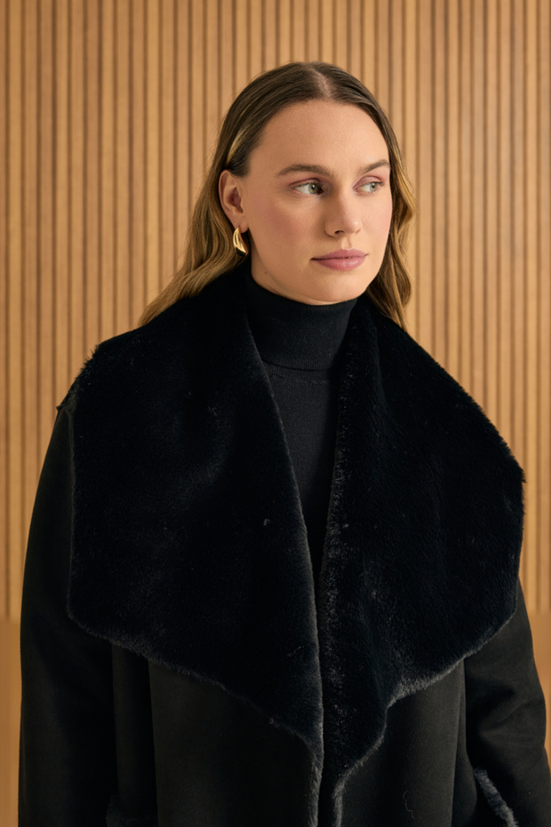 معطف فرو مبطن من الداخل - 4