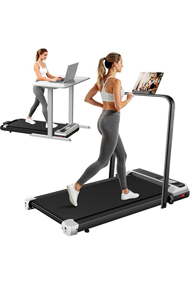 Walking Pad with Handle Bar, 2.5HP Portable Walking Pad 2 in 1 FoldableTreadmill for Home Small - 1