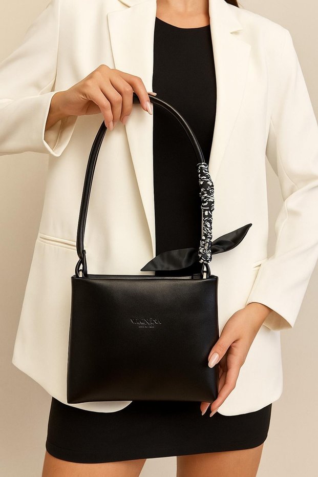 Women's Scarf Detail Stylish Design Shoulder Bag Modern and Elegant Model