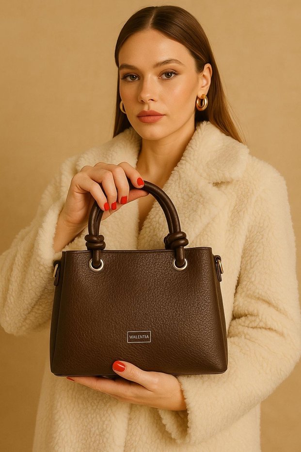 Women's Knot Detail 3 Compartment Hand and Shoulder Bag