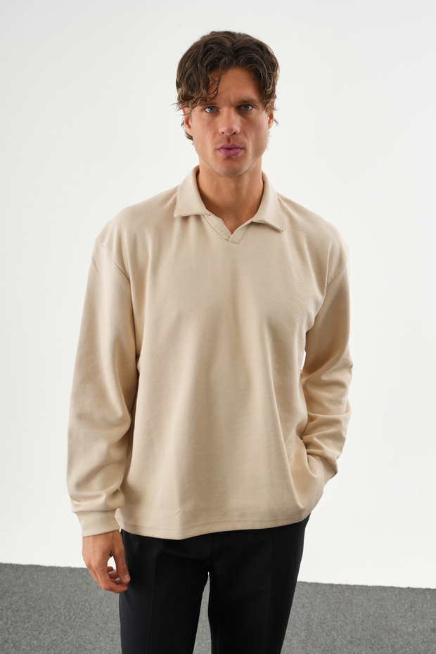 EASE Oversize Sweatshirt Bej - 1