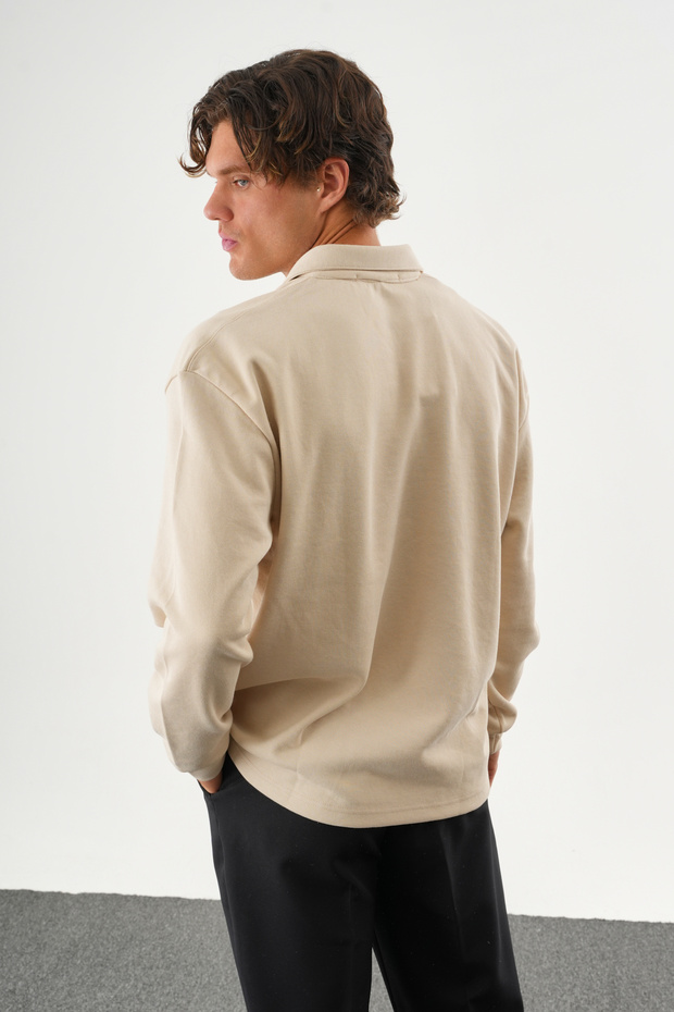 EASE Oversize Sweatshirt Bej - 6