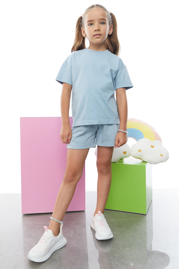 Kız Çocuk Cepli Şort - 1