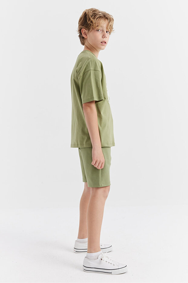 شورت مطبوع عليه نص للأولاد - 4