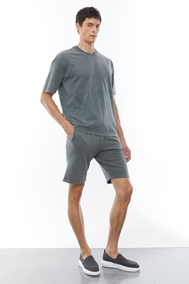 Washable Tie-Waist Basic Regular Shorts - 4