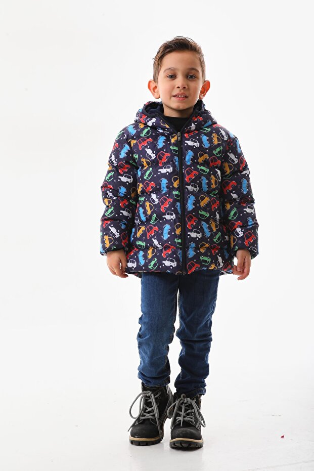 معطف منفوخ بنمط سيارة للأولاد DPRBC016 - 1