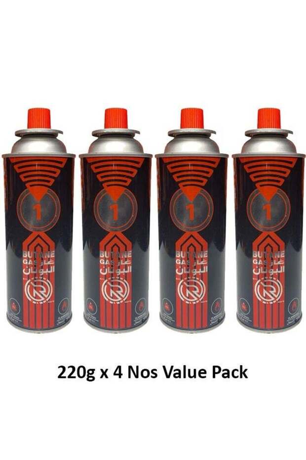 GO2CAMPS 4-Piece 220g Value Pack Butane Gas Cartridge