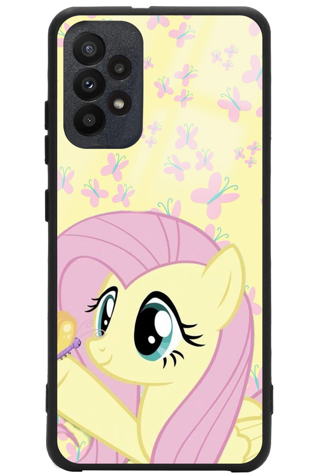 Printed Glossy Phone Case with Camera Protection Fluttershy 2 Pattern for Samsung Galaxy A52