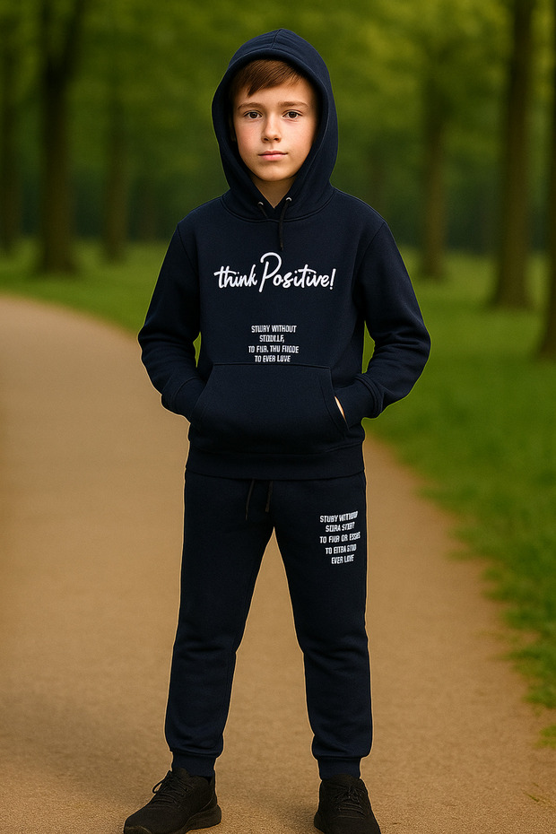 Yu-Ko 429-11-25 Boy's Hooded Sweatshirt and Sweatpants Set Age 11/14