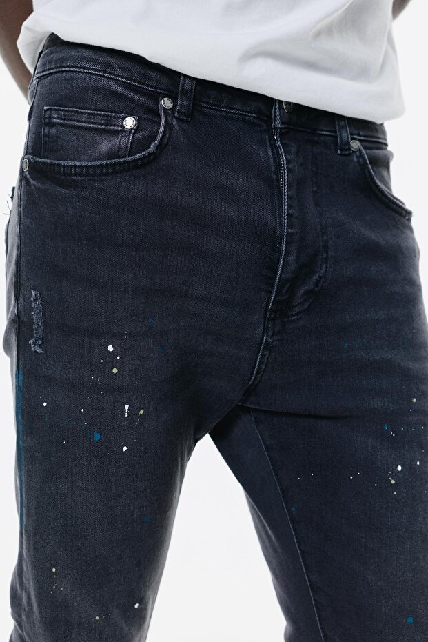 Carrot fit boya damlalı jean - 5