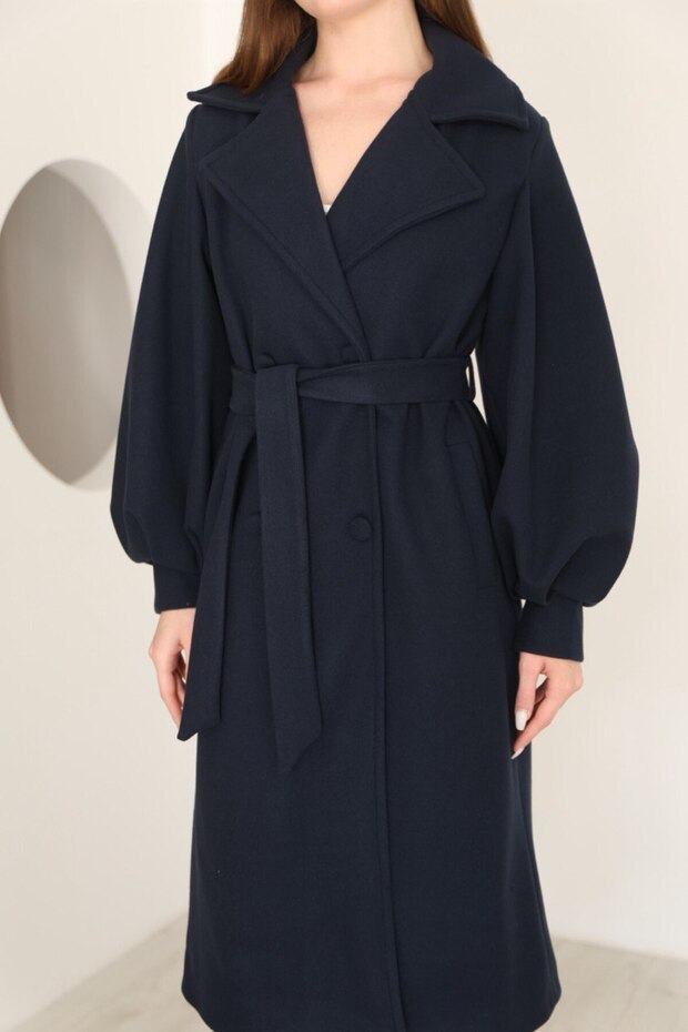 معطف ختم مبطن بأكمام بالونية - 6