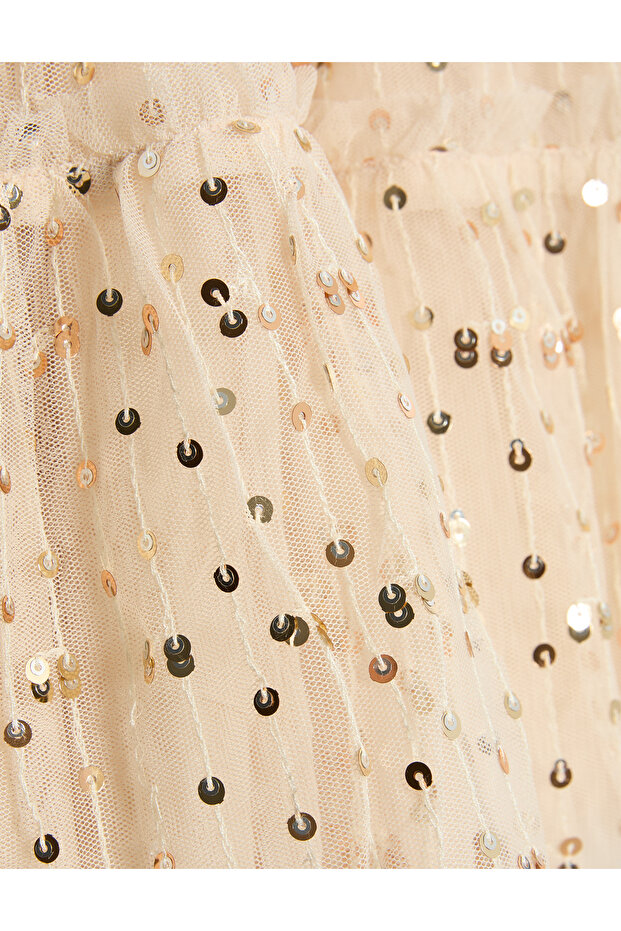 Pullu Payetli Etek - 2