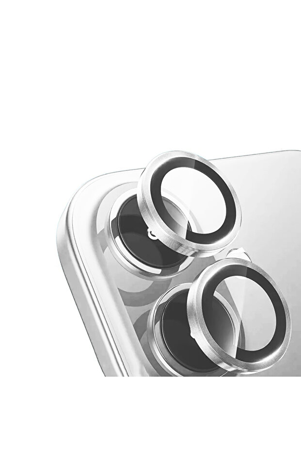 iPhone 16 Compatible Alt Micro Camera Lens Protector - Silver - 1