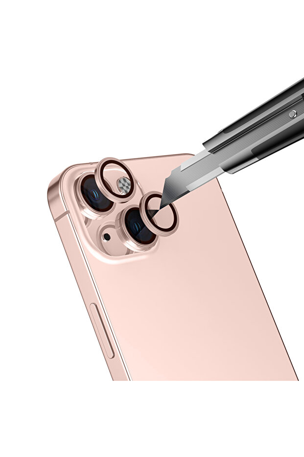 واقي عدسة الكاميرا الصغيرة CPPL لهاتف iPhone 13 - ذهبي وردي - 4