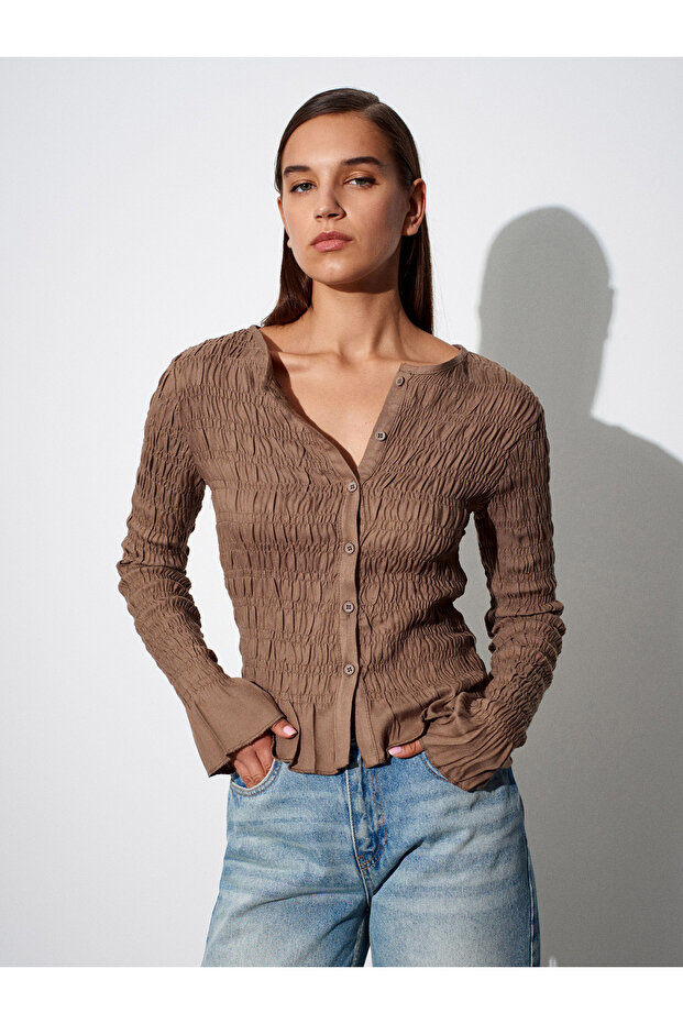 50926 Buttoned Gipeli Top-Vizon
