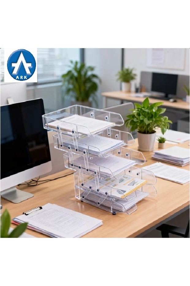 5-Layer Transparent Movable File Rack - 3