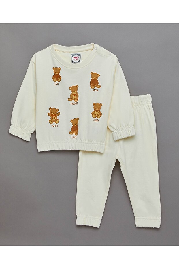 Ivory Girl's Printed Clothing Set