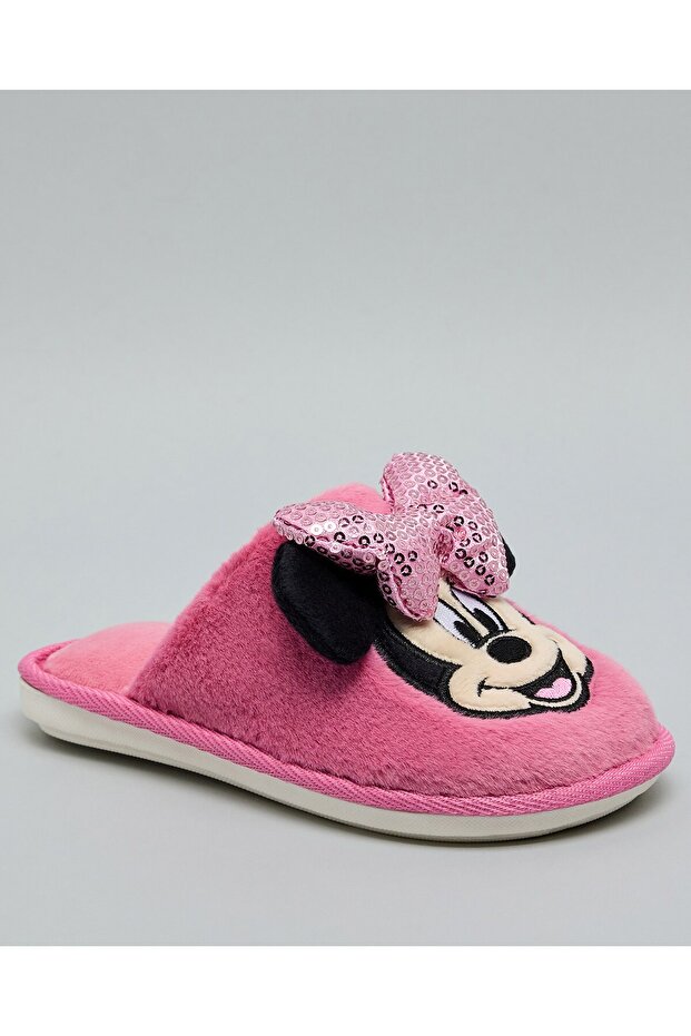 Fuchsia Girl's Minnie Mouse Bedroom Slippers
